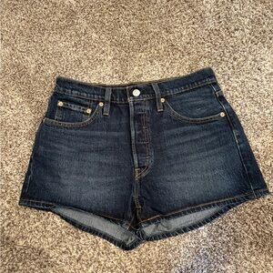Levi's Dark Blue Jean Shorts